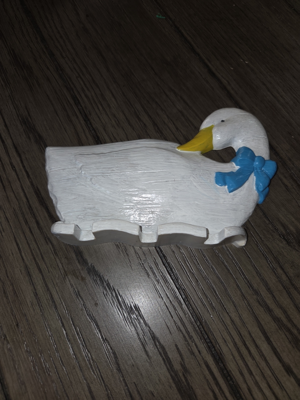 vintage 1980s country goose toothbrush holder